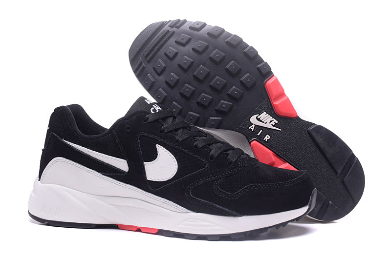 Women Nike Air Icarus Extra QS Black White Reddish Shoes - Click Image to Close